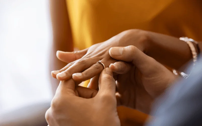 Ring exchange moment, a key step in requesting the Online Marriage Certificate